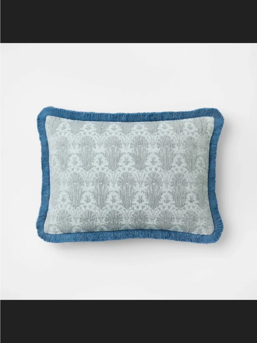 Woven Shell Block with Fringe Edge Lumbar Throw Pillow from Threshold™ designed